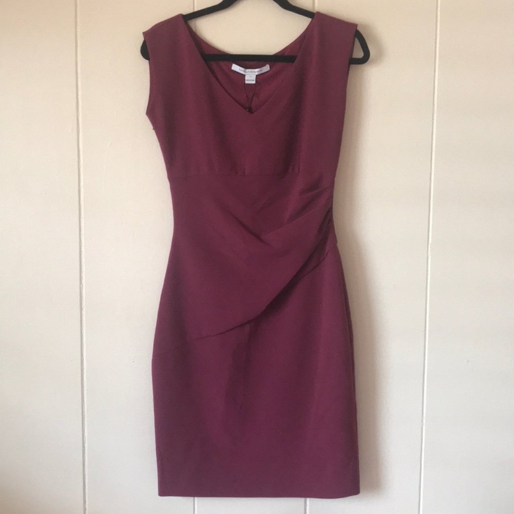 💕 Diane Von Furstenberg Burgundy Midi Dress
